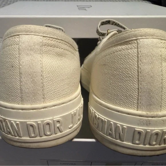 Dior Cream Sneakers with Black Accents - Picture 2 of 3